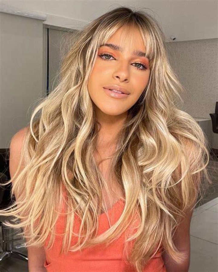 10 Long Wispy Bangs Long hair styles, Blonde hair with bangs, Long