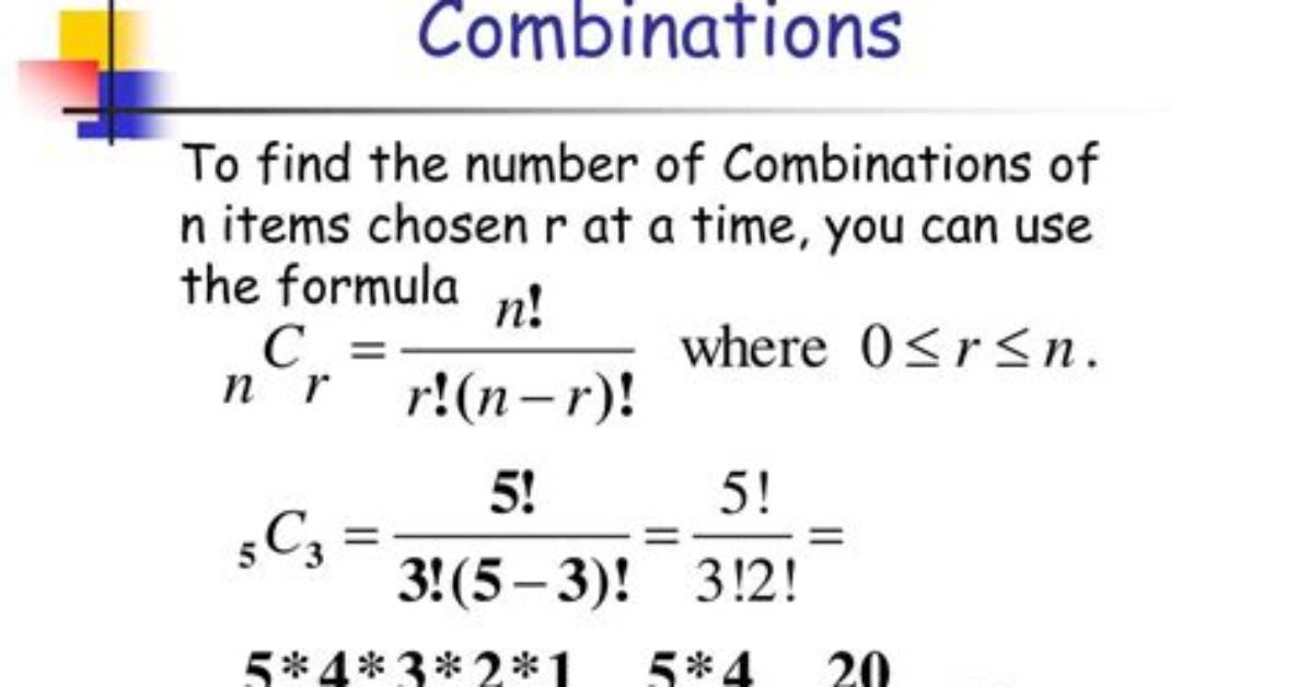13 Combinations of 2
