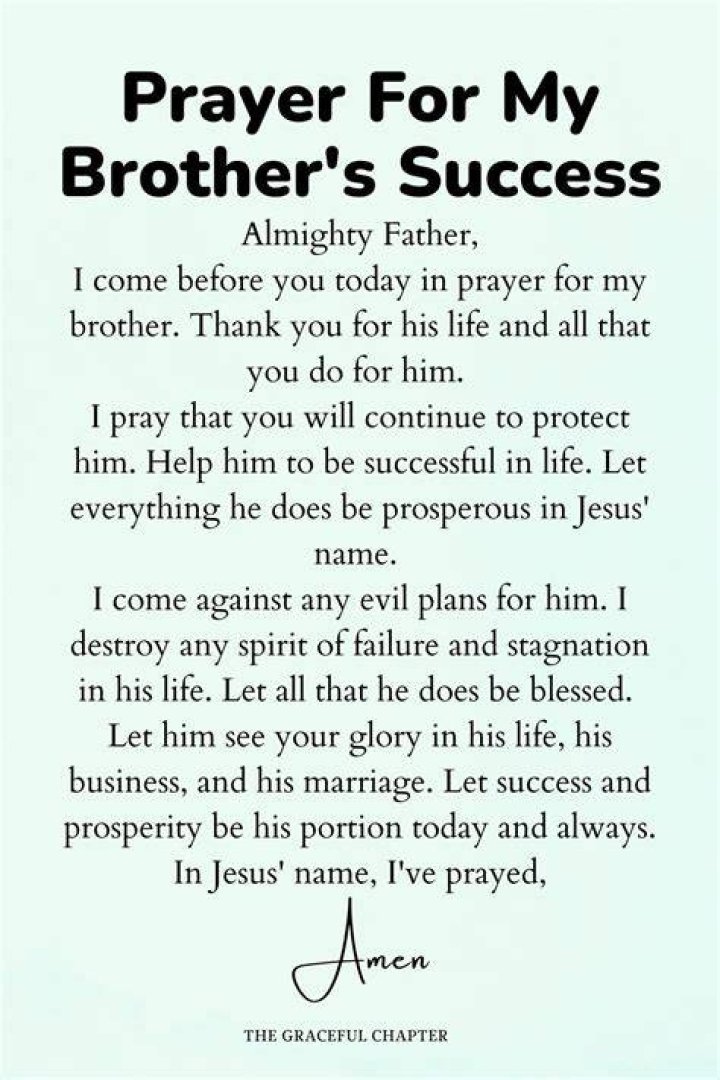 13 Prayers For My Brother The Graceful Chapter