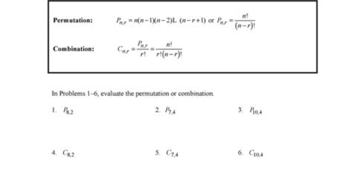 18 Combinations of 8