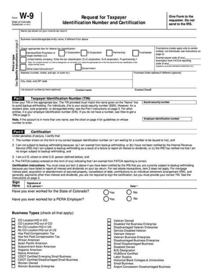 2022 Printable Print W9 Form
