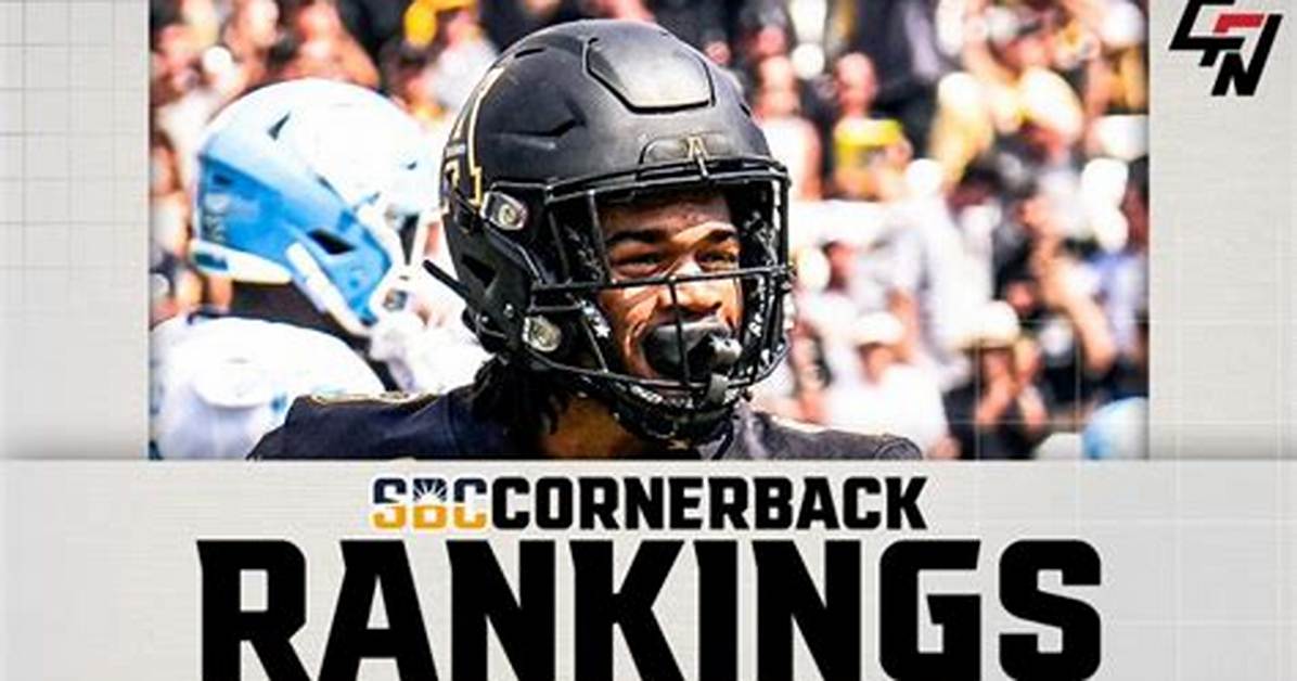 2024 Sun Belt Cb Rankings: D'angelo Ponds, Ethan Johnson out in Front
