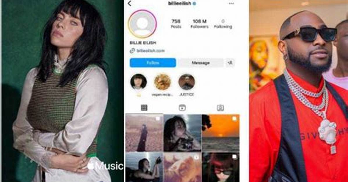 “30Bg Is a Global Phenomenon”: Davido’s Fans Go Wild Online as Uk Singer Billie Eilish Joins Dp Removing Trend