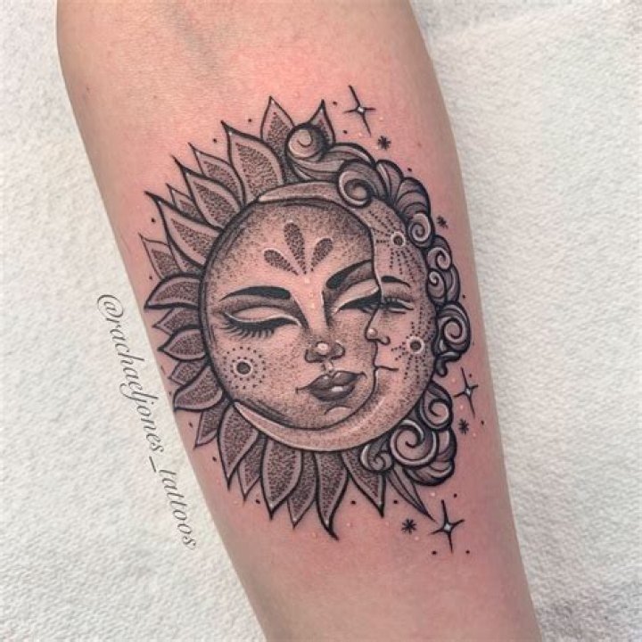 50 Meaningful and Beautiful Sun and Moon Tattoos KickAss Things