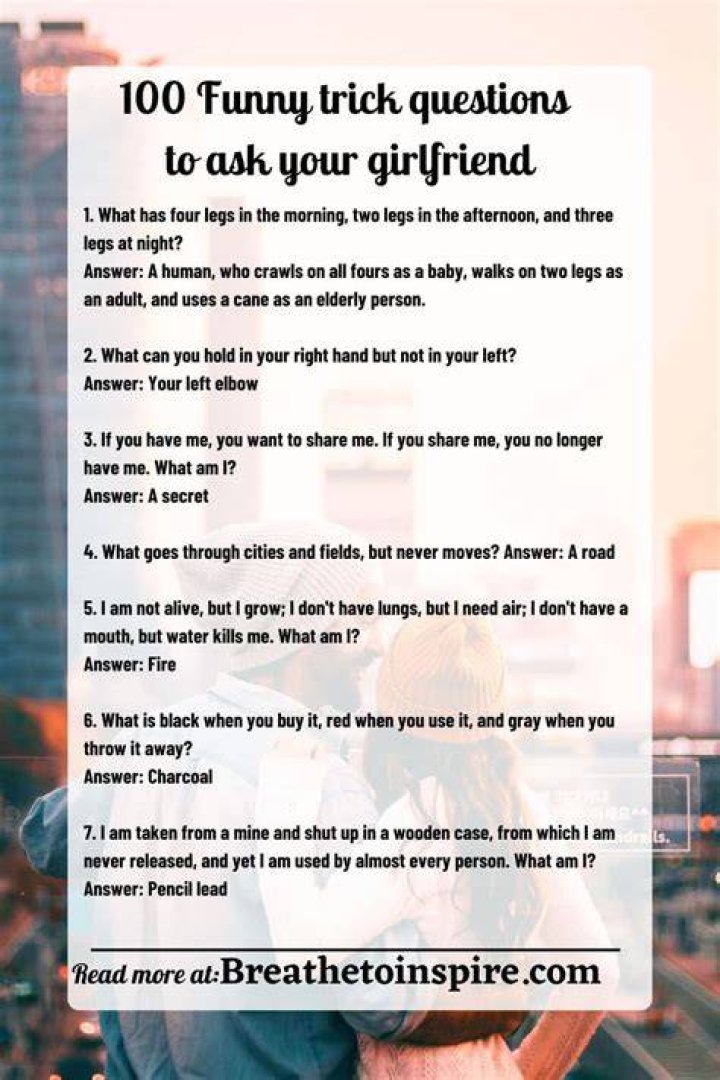 60 Funny Questions To Ask Your Boyfriend To Make Him Laugh