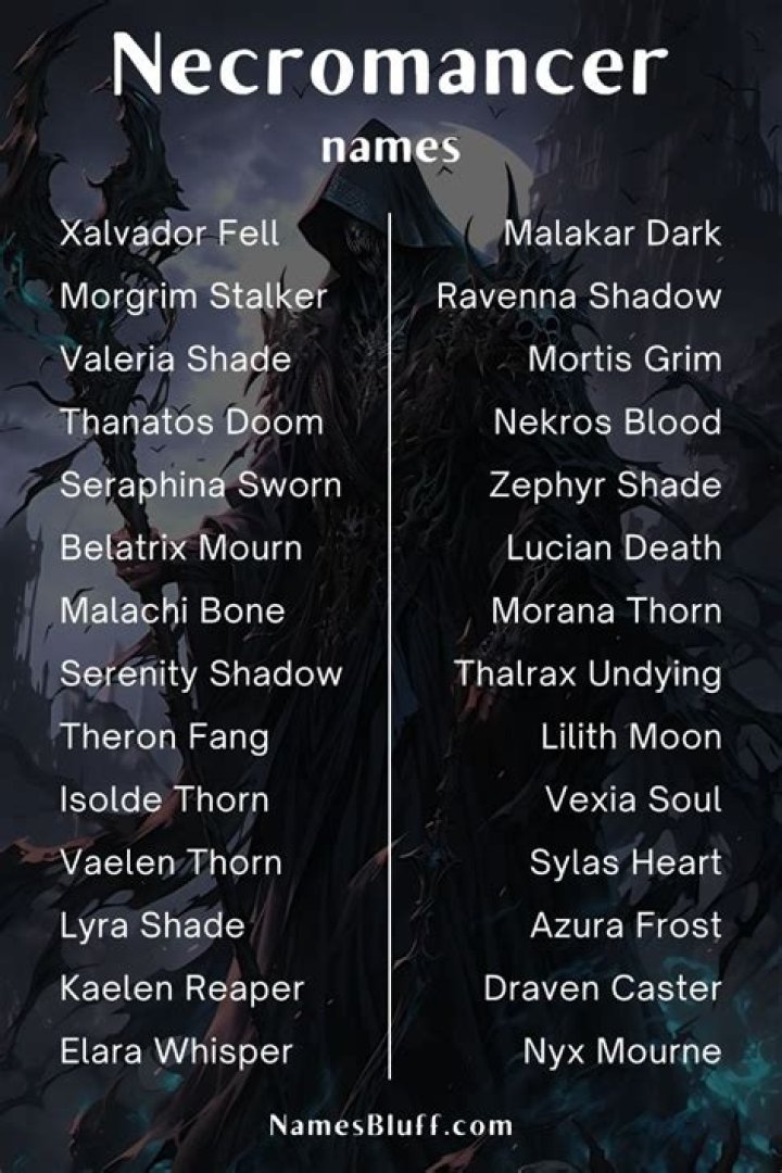750+ Necromancer Names That Are Cool And Famous