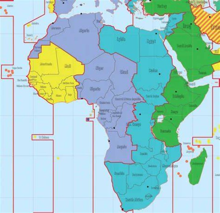 Africa time zone map