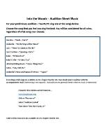 Audition Songs for into the Woods