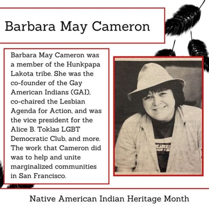 Barbara May CameronNative American activist,photographer who fights