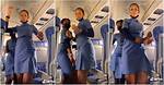 Beautiful Female Flight Attendants Dance Cutely with Their Waists in Aeroplane, Their Video Stirs Reactions