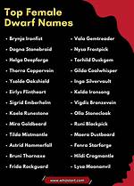 Best Male and Female Dwarf Names for Your D&D Characters