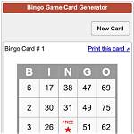 Bingo Card Generator Calculator Quiz