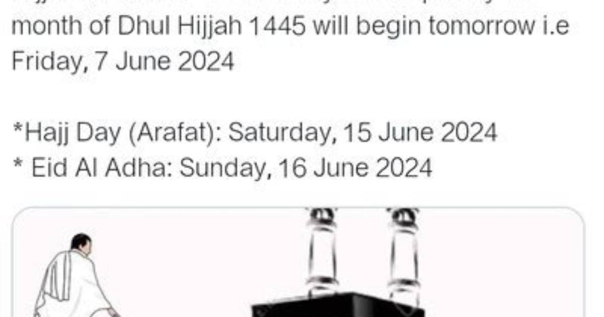 Breaking: Eid-El-Kabir 2024 Date Confirmed as Saudi Arabia Sights Dhul Hijjah Crescent