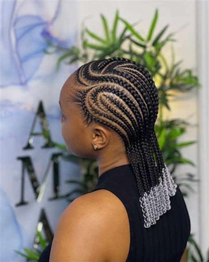 carrot hairstyle with beads at the ends ElsieMulaika