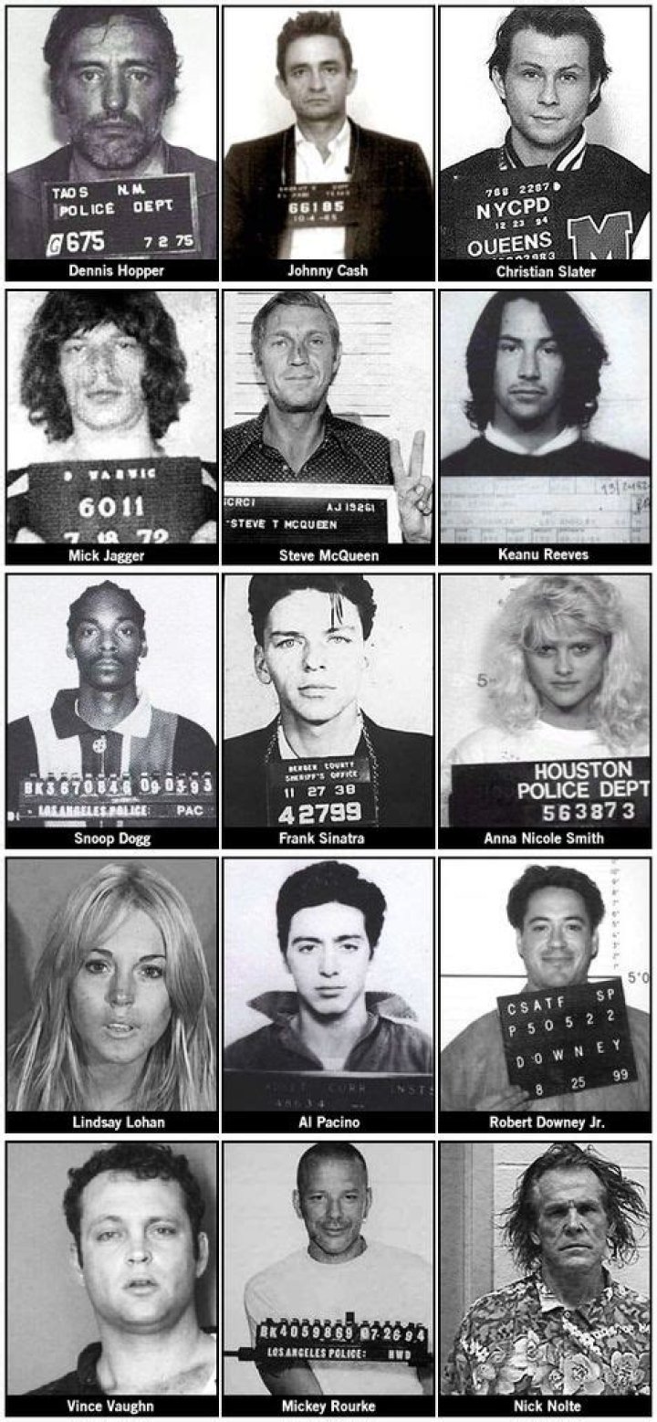 Celebrity Mug Shots