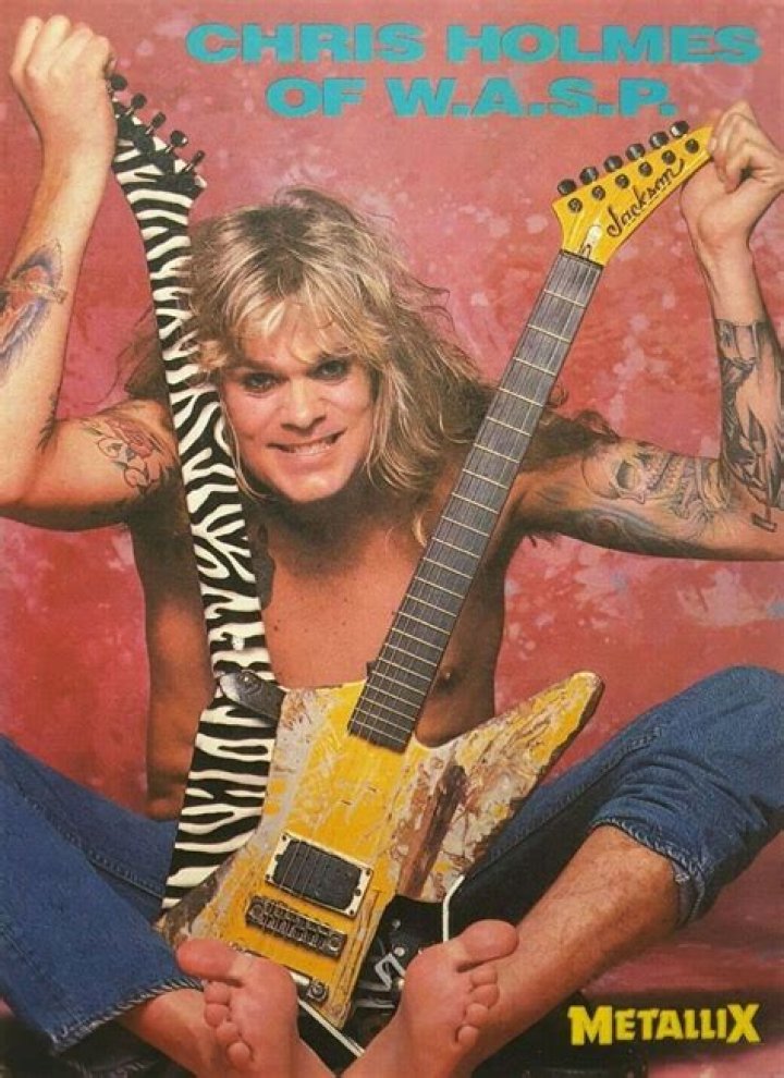 Chris Holmes in W.A.S.P. back in the day with then wife Lita Ford 