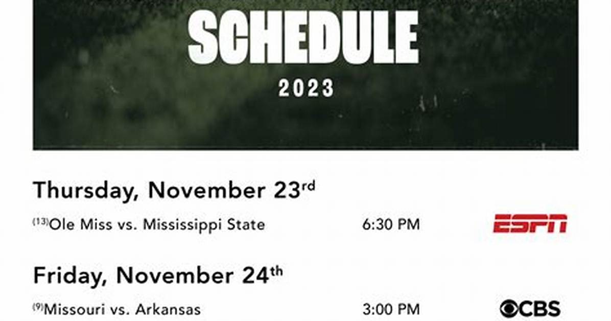 College Football Tv Schedule Week 13