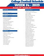 College Football Tv Schedule Week 14