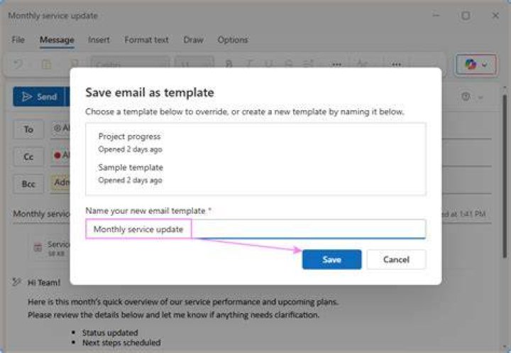 Create and Save Email Template in Outlook as OFT