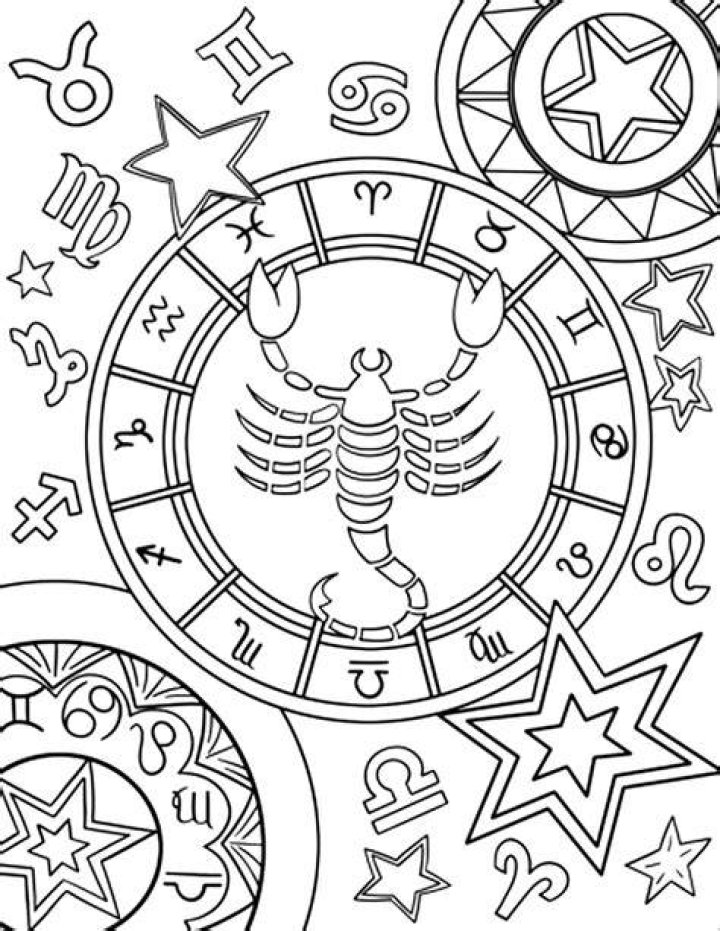 Cute Scorpio Zodiac Sign coloring page Download, Print or Color