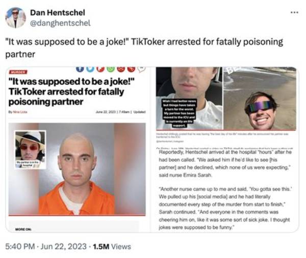 Dan Hentschel What Happened: Tiktoker Arrested for Poisoning Partner