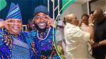 Davido’s Uncle, Gov Adeleke, Turns Pastor, Prays for Dele Momodu and Wife, Lays Hands on Their Heads