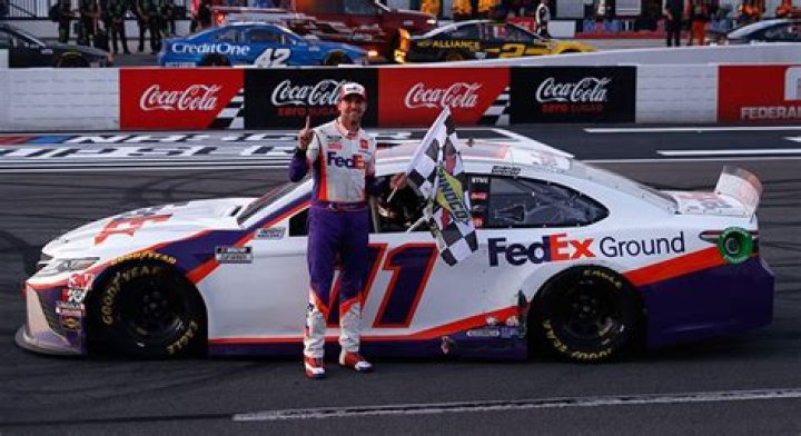Denny Hamlin's daughter accidentally ends her dad's race Los Angeles