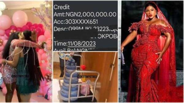 Destiny Etiko Gets over N6M, Huge Money Cake, Surprise Party as She Marks New Age: “Birthday with Standard”