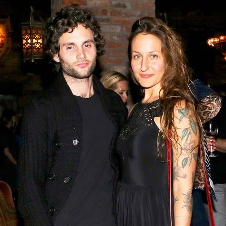 Domino Kirke Wed Penn Badgley in Boho, Mini Wedding Dress Us Weekly