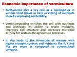 Economic Importance of Earthworm and Vermiculture