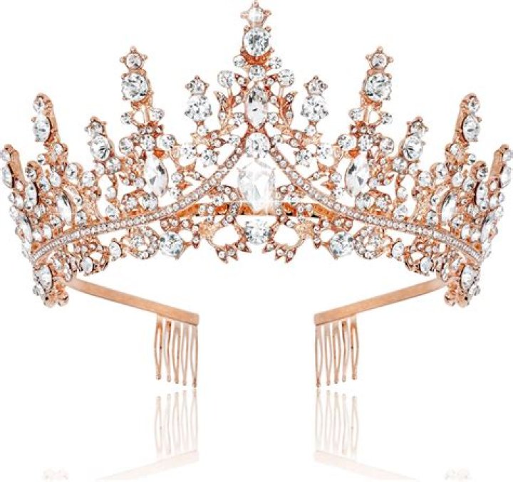 Fashion Rose Gold Princess Crown Wedding Rings in 2022 Crown wedding