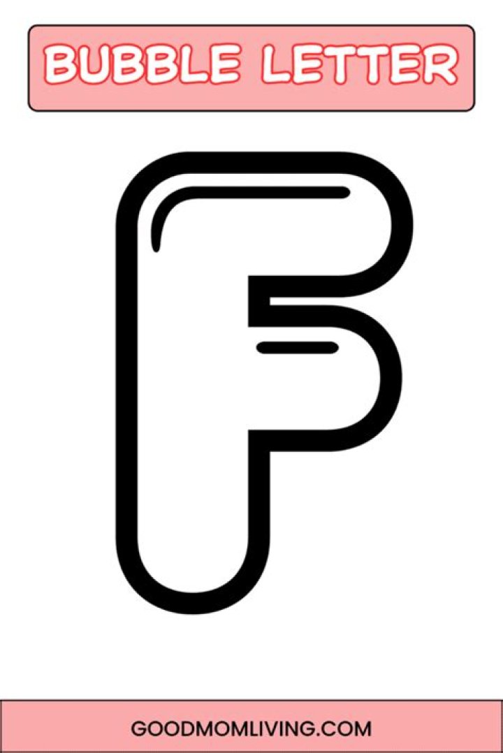 Free Printable Bubble Letter F Freebie Finding Mom