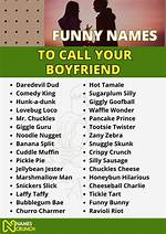 Funny Names to Call Your Boyfriend