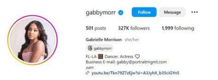 Gabby Morrison Bio Age, Wiki, Net worth, Height, Boyfriend