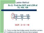 Gcf and Lcm of 108 and 126