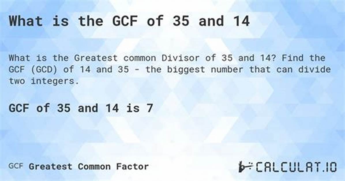 Gcf of 14 and 14