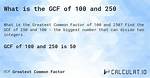 Gcf of 1800 and 100
