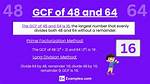 Gcf of 196 and 64