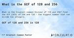 Gcf of 256 and 132