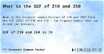 Gcf of 256 and 210