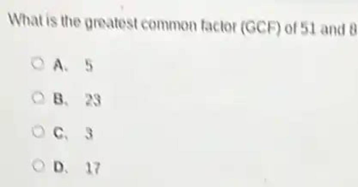 Gcf of 256 and 51