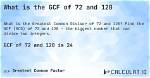 Gcf of 256 and 72