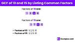 Gcf of 5 and 10