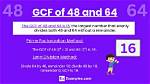 Gcf of 64 and 15