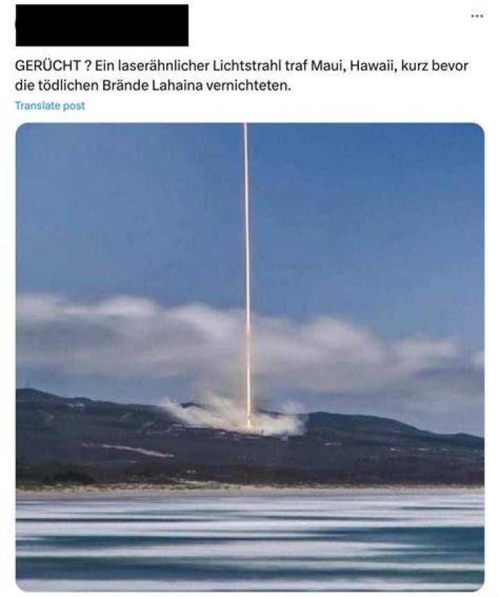 Ger&uuml;cht zu Br&auml;nden auf Hawaii widerlegt Foto zeigt keinen Laserstrahl