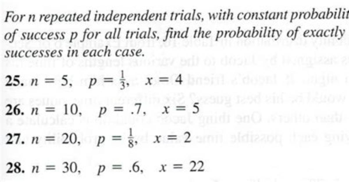 Given Successes in Independent Trials, What Is the Probability That