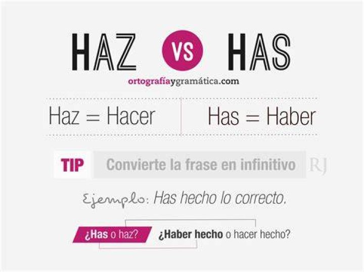 Haz, Has o As &iquest;c&oacute;mo se escribe correctamente? ejemplos