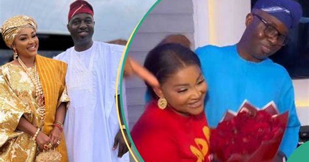 “He Deserves It”: Mercy Aigbe Appreciates Hubby on Her Knee with Flower, Calls Him Best in the World