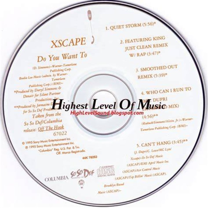highest level of music Xscape Feat. MC Lyte Cant Hang(Promo_CDM