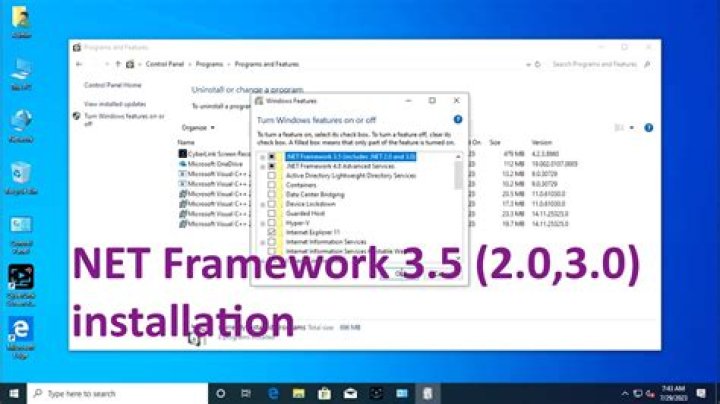 How to Install Net Framework 3.5 Includes 2.0 and 3.0 on Windows